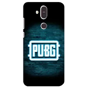Чехол PUBG для Нокиа 8.1 (AlphaPrint) (Лого PUBG)