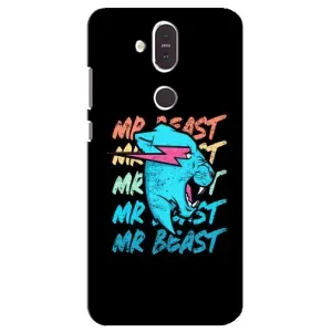 Чехлы Мистер Бист для Нокиа 8.1 (logo Mr beast)