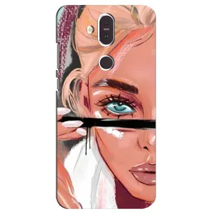 Чехол с печатью для Nokia 8.1 , Nokia 8 2018 - (Мода) (AlphaPrint) (Макияж)