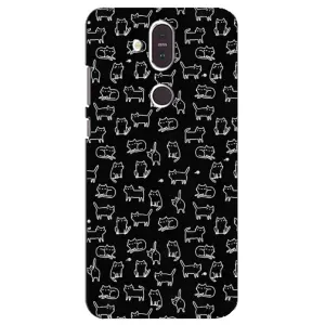Чехол с принтом для Nokia 8.1 , Nokia 8 2018 (AlphaPrint) Модные коты (Меленькие котики)