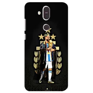 Чехлы для Nokia 8.1 , Nokia 8 2018 (Leo чемпион) (AlphaPrint) (Месси Король)