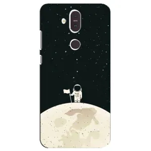 Космические Чехлы для Нокиа 8.1 (VPrint) (На луне)