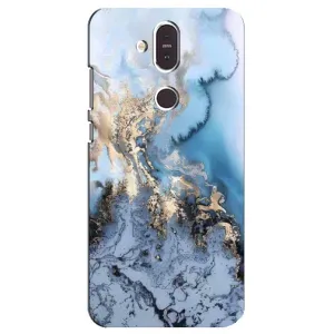 Мраморный чехол на Nokia 8.1 , Nokia 8 2018 (VPrint) (Нежный мрамор)