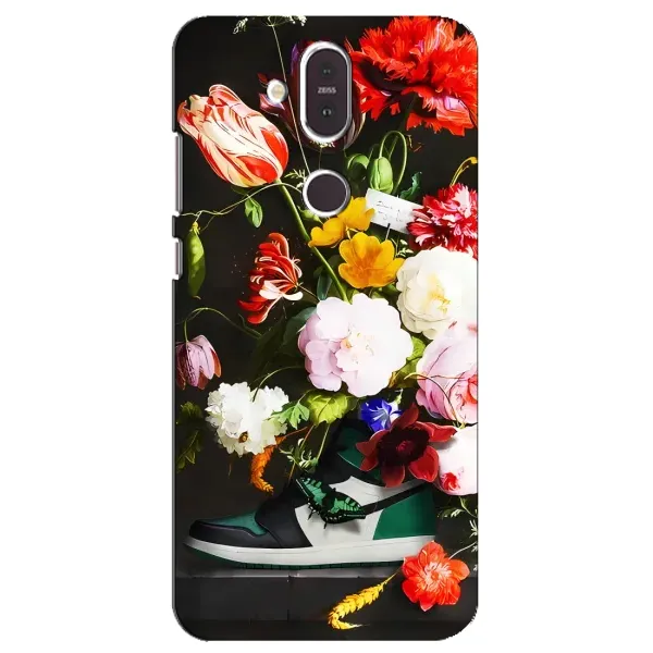 Чехол с принтом «Nike цветы» для Nokia 8.1 (2018)