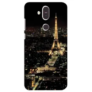 Чехол Эйфелева Башня для Nokia 8.1 , Nokia 8 2018 - (AlphaPrint) (Ночной Париж)