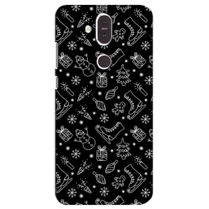 Новогодние, Праздничные Чехлы для Nokia 8.1 , Nokia 8 2018 - 2024 год (Новогодний фон)