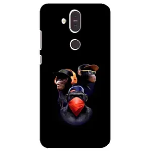 Чехол с Обезьянами Nokia 8.1 , Nokia 8 2018 - (AlphaPrint) (Три обезьяны)