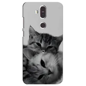 Чехол с рисунком кот на Nokia 8.1 , Nokia 8 2018 (Пара котов)