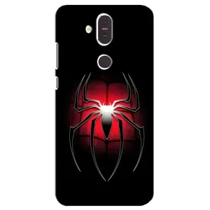 Чехол с человеком пауком для Nokia 8.1 , Nokia 8 2018 - (AlphaPrint) (Паук марвел)
