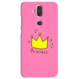 Чехол с картинкой (Стильные) для Нокиа 8.1 - (AlphaPrint) (Princess)