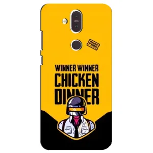 Чехол PUBG для Нокиа 8.1 (AlphaPrint) (Pubg шлем)