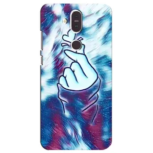 Чехол с принтом для Nokia 8.1 , Nokia 8 2018 (AlphaPrint - Знак сердечка) (Радужное сердце)