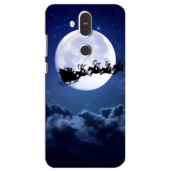 Чехол с принтом «Санта - луна» для Nokia 8.1 (2018)