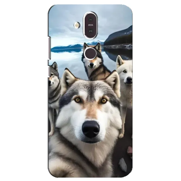 Чехол с принтом «Селфи ХАски» для Nokia 8.1 (2018)