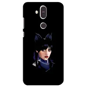 Чехлы Венсдей на Nokia 8.1 , Nokia 8 2018 Уэнсдей (AlphaPrint) (серьезная Уэнздей)