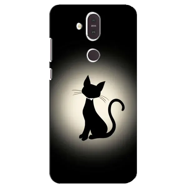 Чехол с принтом «Силуэт котика» для Nokia 8.1 (2018)
