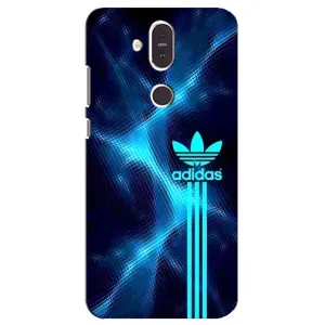Чехлы Адидас для Nokia 8.1 , Nokia 8 2018 (AlphaPrint) (Синий Адидас)