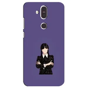 Чехлы Венсдей на Nokia 8.1 , Nokia 8 2018 Уэнсдей (AlphaPrint) (Уэнздей в черном)