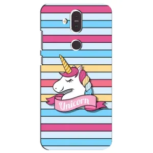 Чехол для Нокиа 8.1 - (Единорожки - Новинки) (AlphaPrint) (Unicorn)