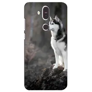 Чехол с Хаски для Nokia 8.1 , Nokia 8 2018 - (AlphaPrint) (Верный пес)