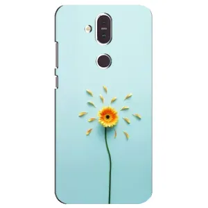 Чехлы с Цветами для Nokia 8.1 , Nokia 8 2018 (VPrint) (Желтый цветок)