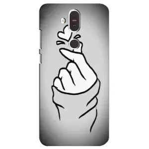 Чехол с принтом для Nokia 8.1 , Nokia 8 2018 (AlphaPrint - Знак сердечка) (Значок Love)