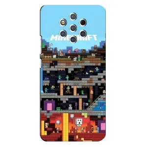Чехол Майнкрафт на Nokia 9 (AlphaPrint) Minecraft (фон Minecraft)