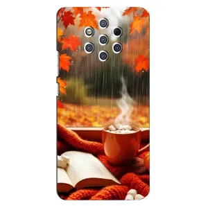 Чехол с принтом «Кофе и дождь» для Nokia 9