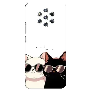 Чехол с рисунком кот на Nokia 9 (Коты в очках)