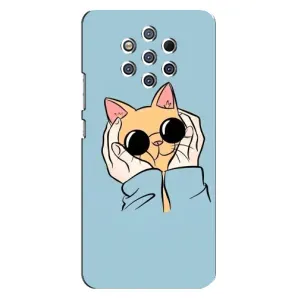 Чохол з принтом «Котик в окулярах» для Nokia 9