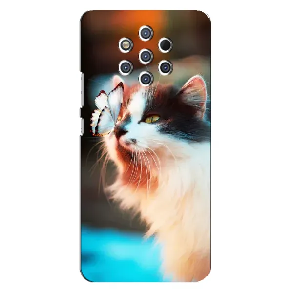 Чохол з принтом «Котик з метеликом» для Nokia 9