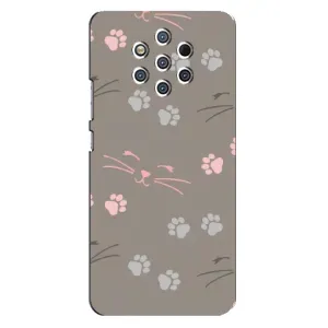 Чехол с рисунком кот на Nokia 9 (Лапы и усы)