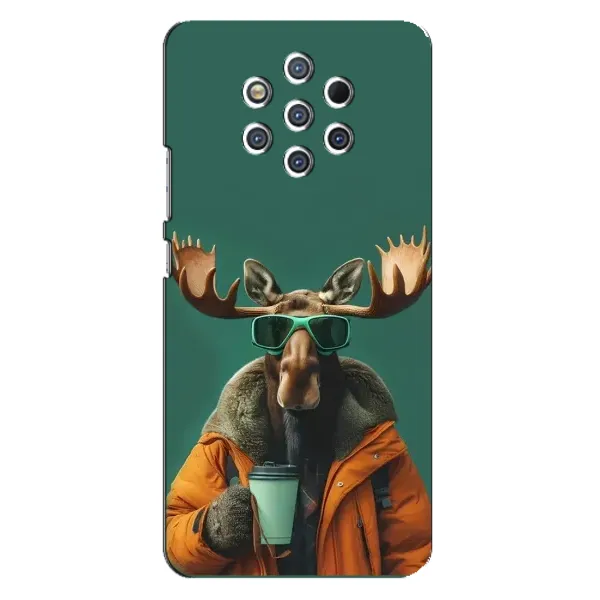 Чехол с принтом «Лось с кофе» для Nokia 9