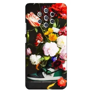 Брендновые Чехлы для Nokia 9 - (PREMIUMPrint) (Nike цветы)