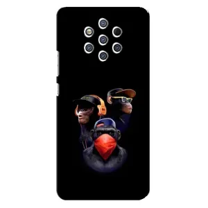 Чехол с Обезьянами Nokia 9 - (AlphaPrint) (Три обезьяны)
