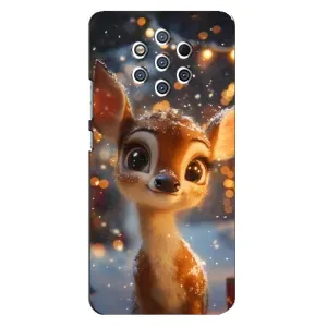 Чохол з принтом «Оленятко серед гірлянд» для Nokia 9