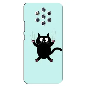 Чехол с принтом для Nokia 9 (AlphaPrint) Модные коты (Падающий кот)