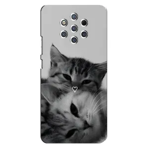 Чехол с рисунком кот на Nokia 9 (Пара котов)