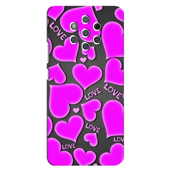 Чехол с принтом «Pink hearts» для Nokia 9