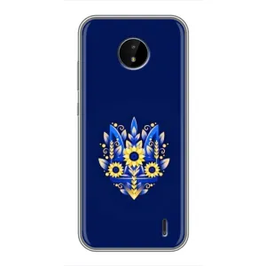 Чохли для Nokia C10 Укр. Символіка (AlphaPrint) (Квітковий Герб)