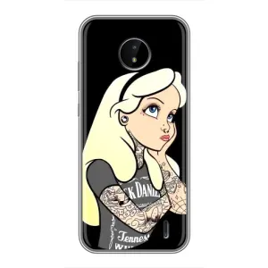 Чехол с печатью для Nokia C10 - (Мода) (AlphaPrint) (Девочка в тату)