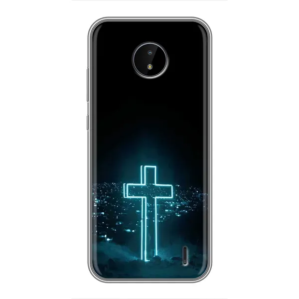 Чехол с принтом «Крест и город» для Nokia C10