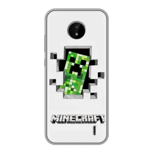 Чохол Майнкрафт на Nokia C10 (AlphaPrint) Minecraft (кріпер Майнкрафт)
