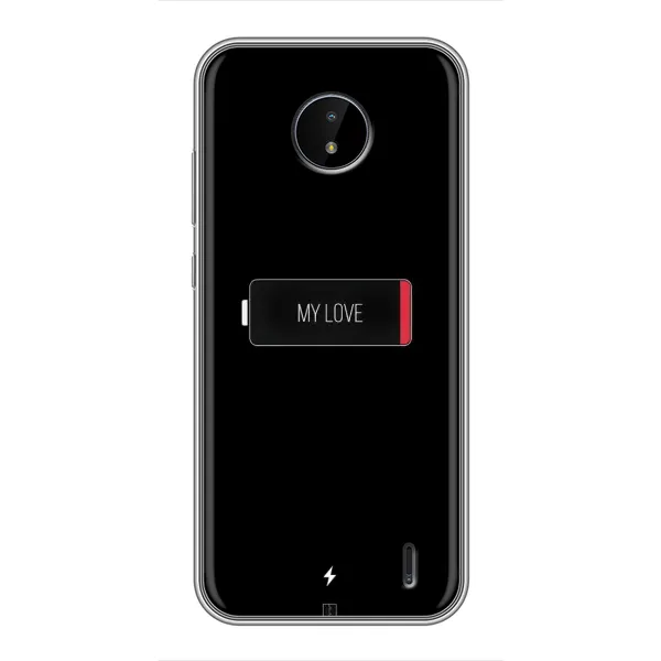 Чохол з принтом «Love battery» для Nokia C10