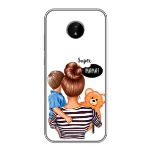 Чохол з друком для Nokia C10 - (Мама з дитинкою) (AlphaPrint) (Мама з синочком)