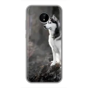 Чохол з Хаскі Nokia C10 - (AlphaPrint) (Вірний собака)