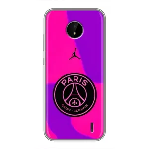 Чохли PSG для Nokia C10 (AlphaPrint) (яскравий ПСЖ)