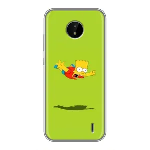 Чехол с Симпсонами для Nokia C20 Plus (VPrint) (Барт Симпсон)