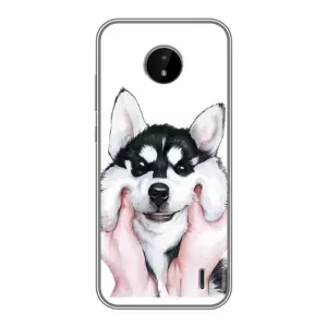 Чехлы с собаками для Nokia C20 Plus (VPrint) (Довольный Хаски)