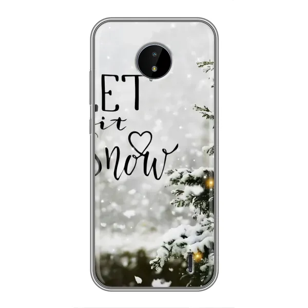 Чехол с принтом «Let it snow» для Nokia C20 Plus